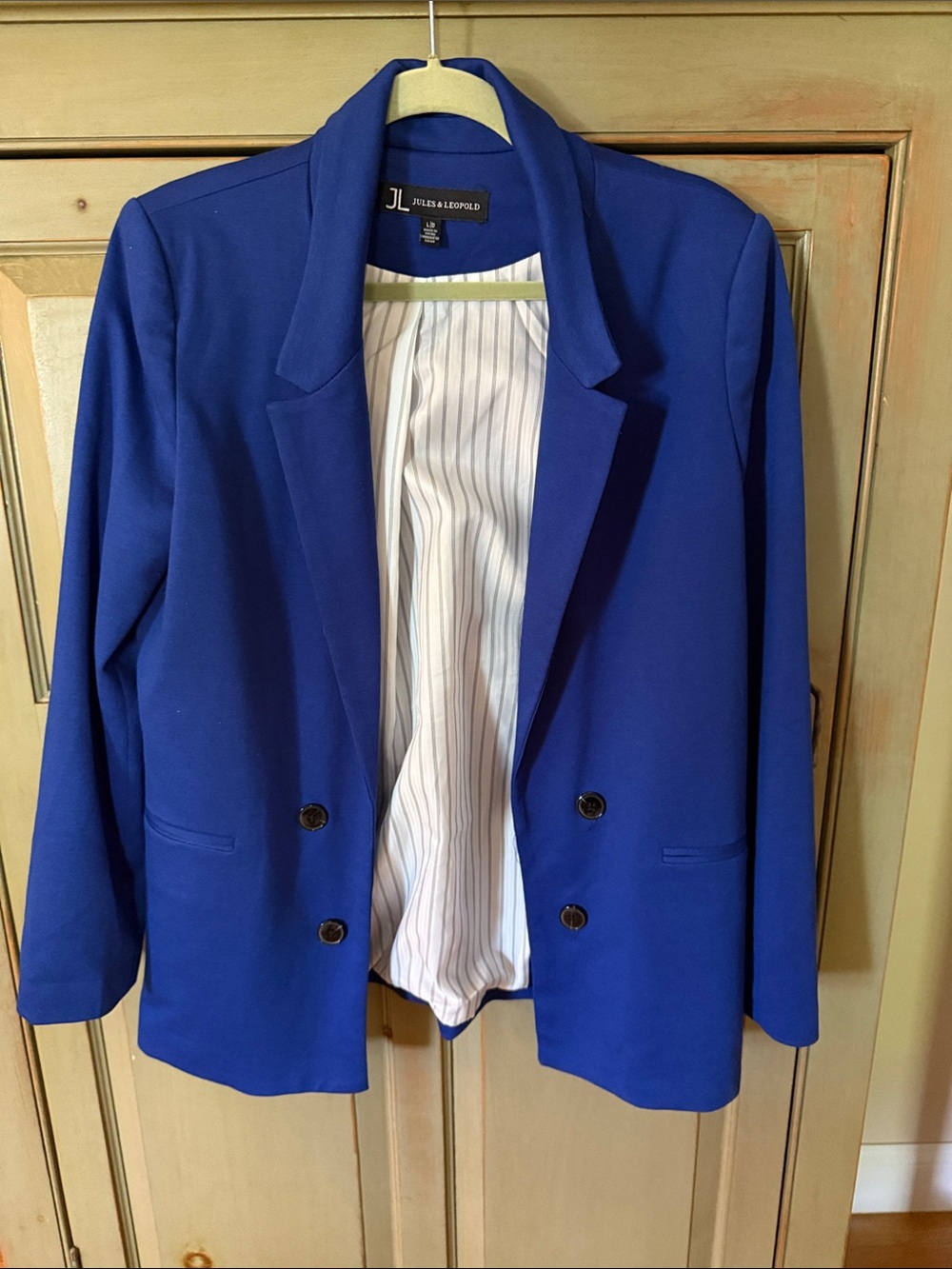 Jules & Leopold Cobalt Blue Double-Breasted Blazer